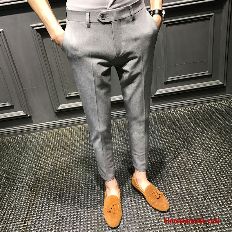British Ny Mode Slim Fit Casual Trend Byxor Herr