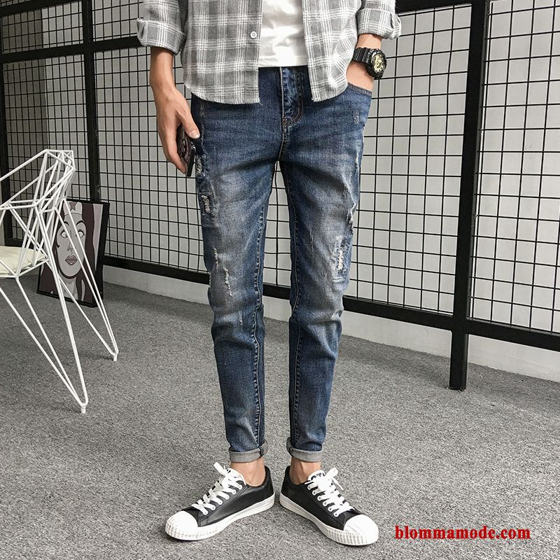 Byxor Jeans Trend Slim Fit Vår Herr Ny Blå