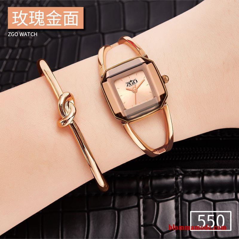 Casual Dekoration Enkel Dam Armband Trend Student Armbandsur Guld