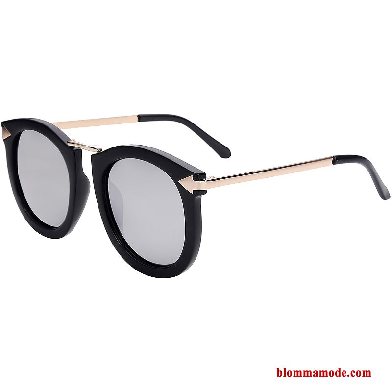 Dam Rosa Super Solglasögon Trend Runda Retro Polariserande Runda Ansiktet Blå Svart