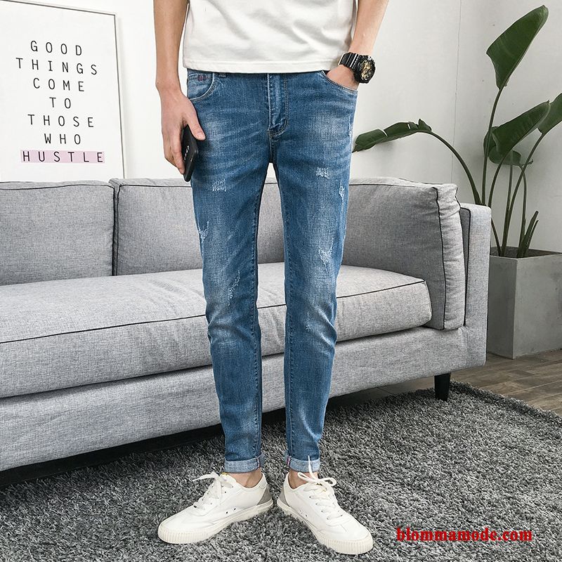 Jeans Herr Ny Casual Slim Fit Student Blå Ungdom