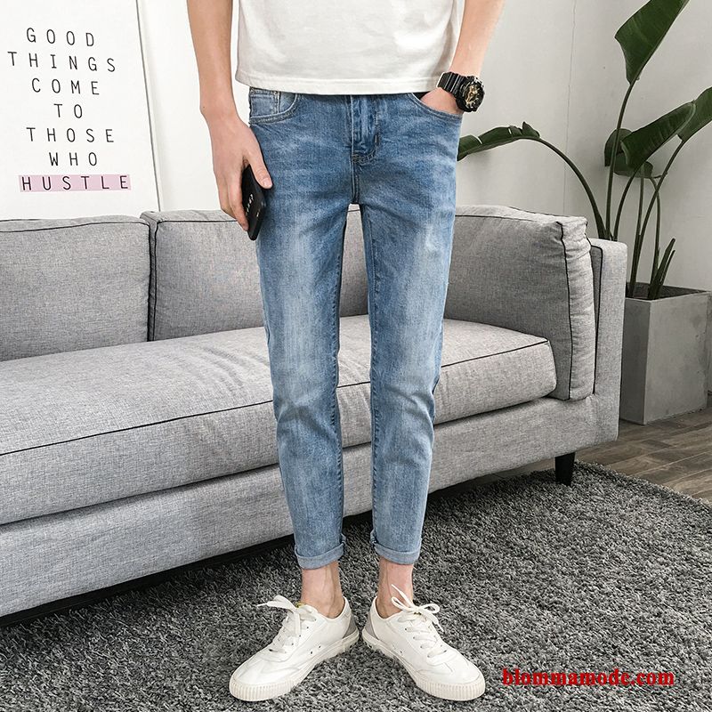Jeans Herr Ny Casual Slim Fit Student Blå Ungdom