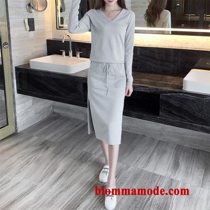 Klänning 2018 Slim Fit Ny Mode Elegant Dam Stickade