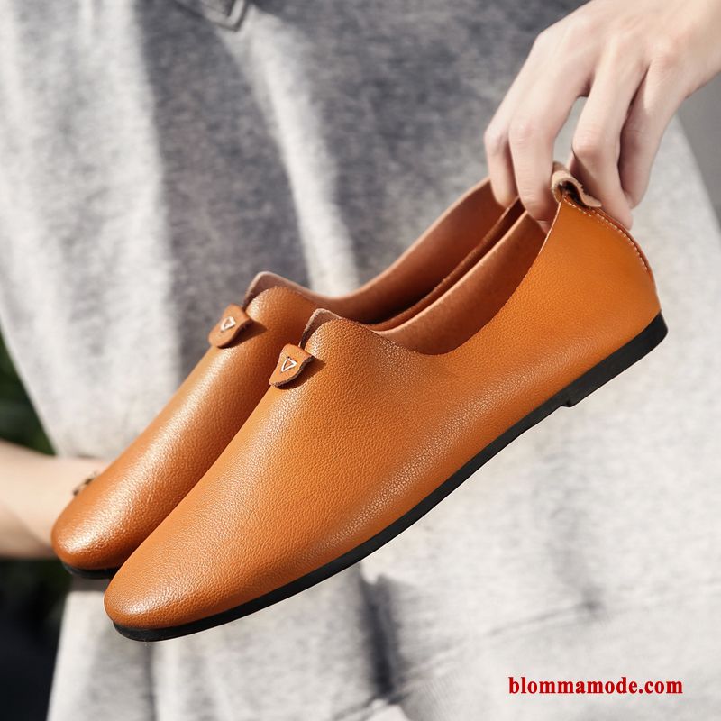 Loafers Slip On Mjuka Båtskor Läder Casual Allt Matchar Trend Sommar Herr