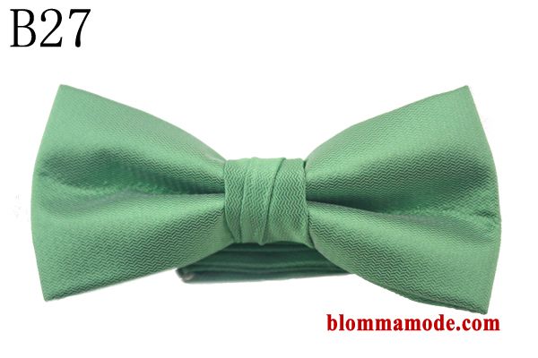 Silke Fluga Grön British Äktenskap Herr Dubbel Solid Färg
