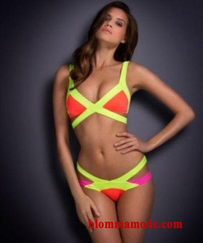 Uniform Baddräkt Bikini Dam Färg Blandade Färger Liten Sexig