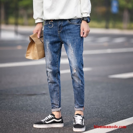 Slim Fit Ny Trend Ungdom Herr Byxor Liten Jeans