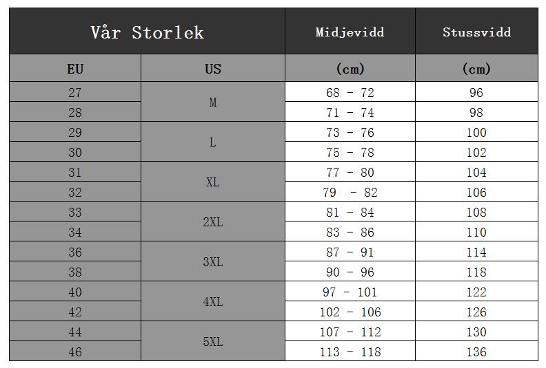 Blommamode Herr Byxor Storlek