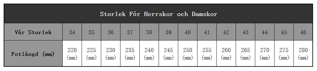 Blommamode Skor Storlek