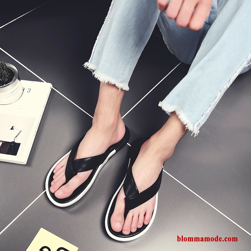 2018 Flip Flops Sommar Casual Stranden Utomhus Trend Tofflor Herr Svart