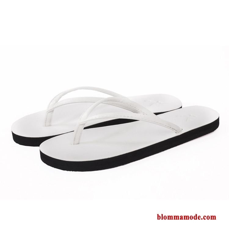 2019 Sommar Flip Flops Tofflor Med Tjocka Sulor Trend Platta Skor Herr Svart