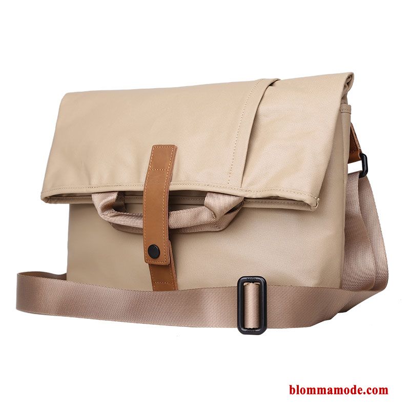 Axelväska Retro Herr Trend Casual Messenger Väska Handväska Målarduk Axelremsväska Khaki