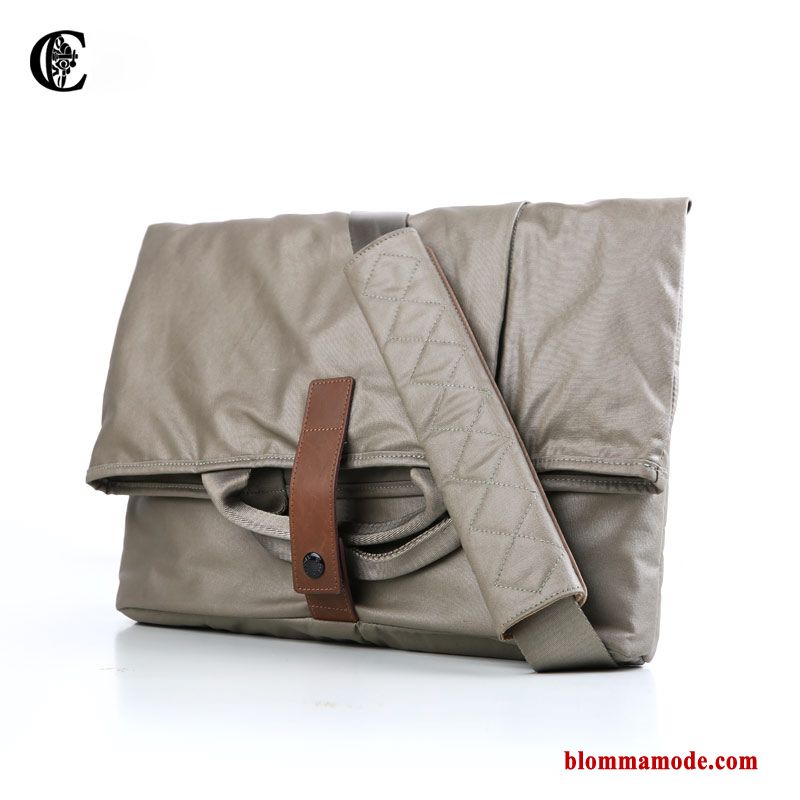 Axelväska Retro Herr Trend Casual Messenger Väska Handväska Målarduk Axelremsväska Khaki