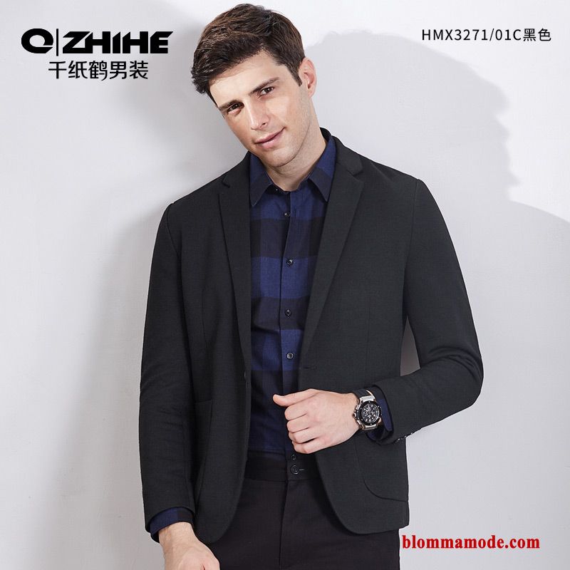 Blazer Business Slim Fit Liten Casual Herr Toppar Kostym