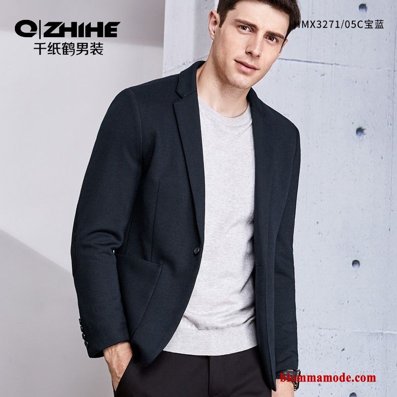 Blazer Business Slim Fit Liten Casual Herr Toppar Kostym