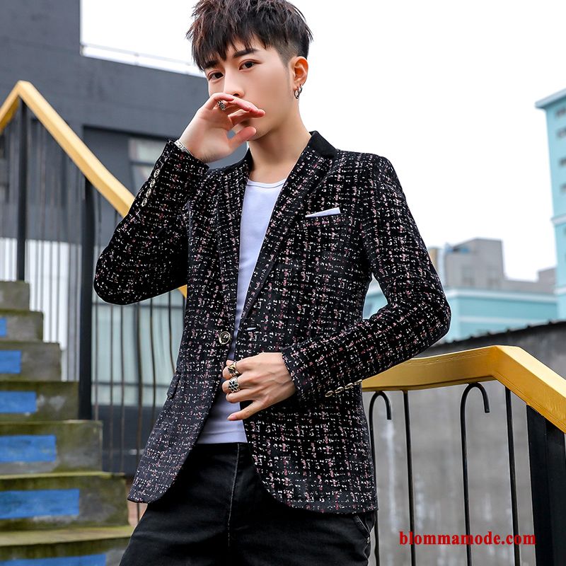 Blazer Kavaj Ungdom Kostym Herr Mode Liten Trend 2019