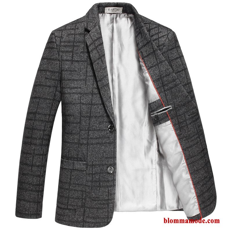 Blazer Ny Stora Storlekar Ull British Casual Herr Liten Ullrock