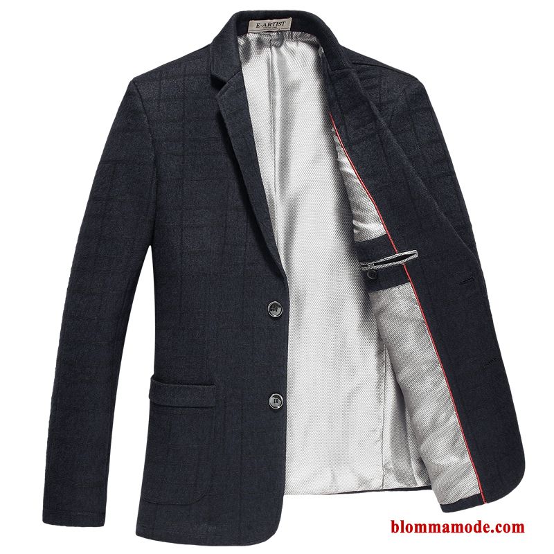 Blazer Ny Stora Storlekar Ull British Casual Herr Liten Ullrock