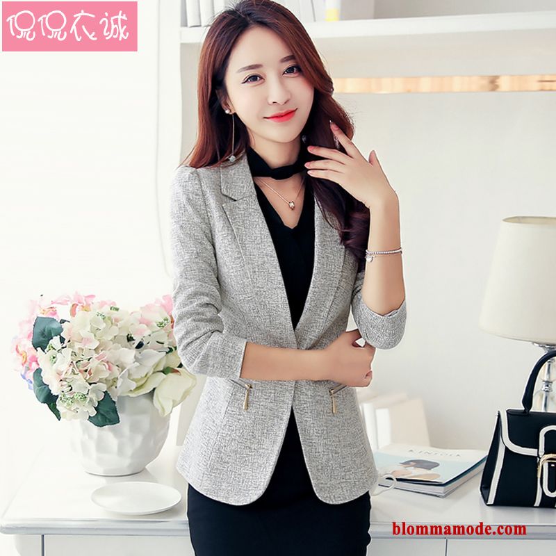 Blazer Stora Storlekar Slim Fit Liten Trend Dam Toppar Kostymjacka Kort