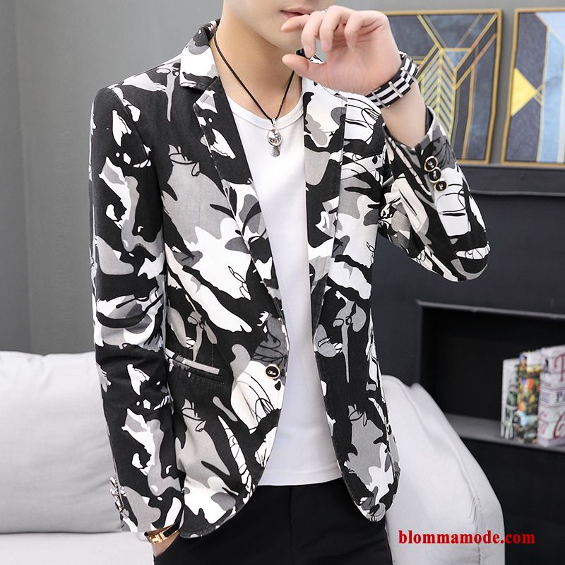 Blazer Ungdom Slim Fit Kappor Rockar Herr Adolescens Student Kostym