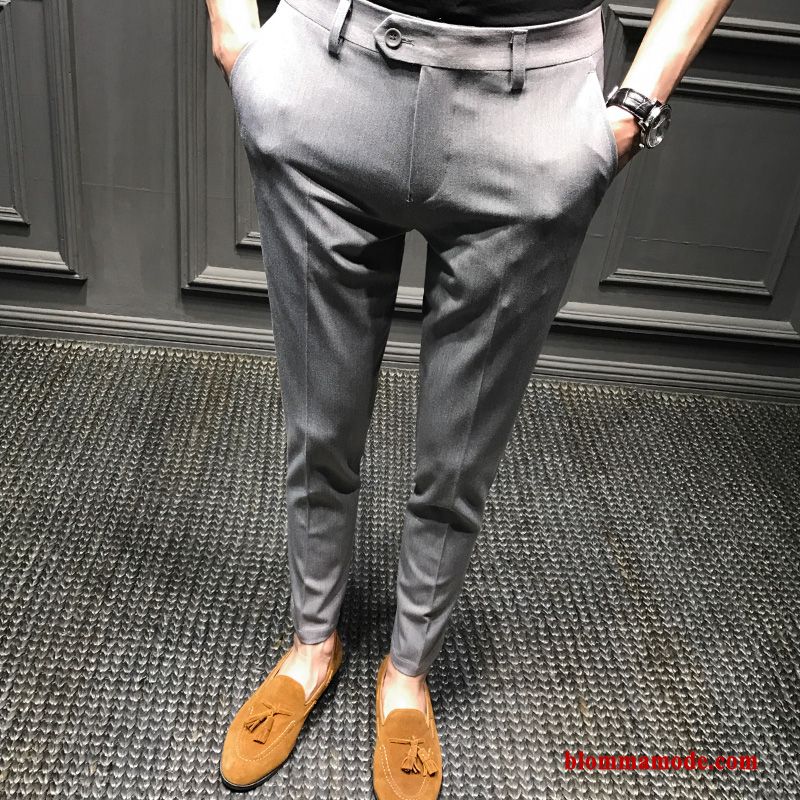 British Ny Mode Slim Fit Casual Trend Byxor Herr