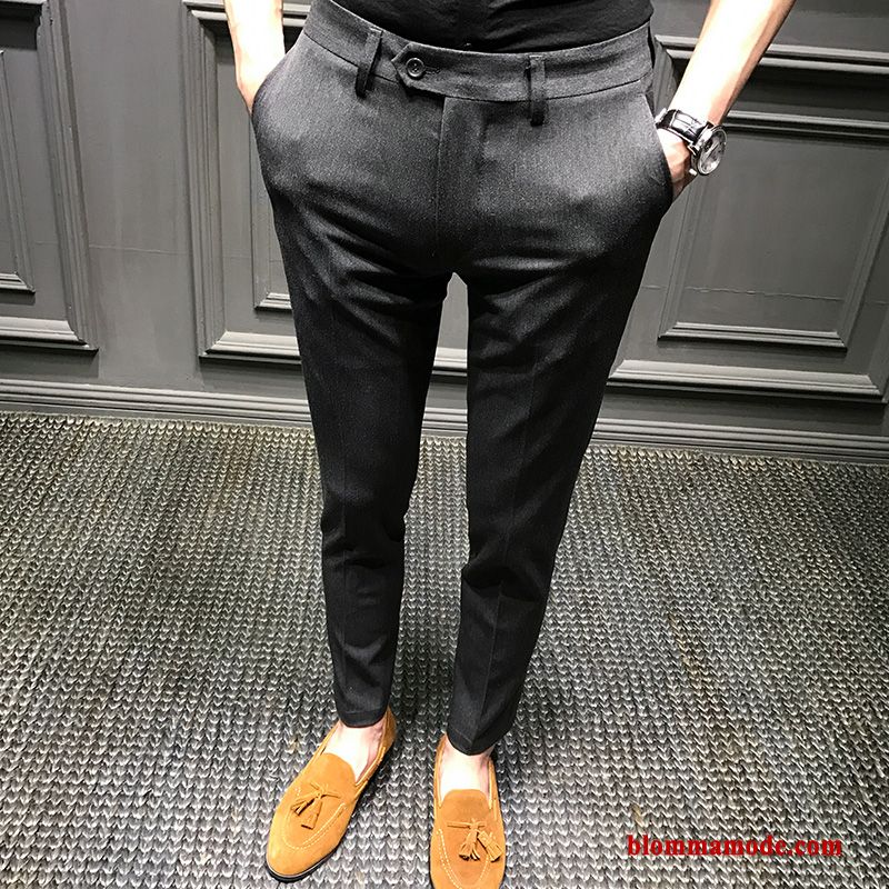 British Ny Mode Slim Fit Casual Trend Byxor Herr