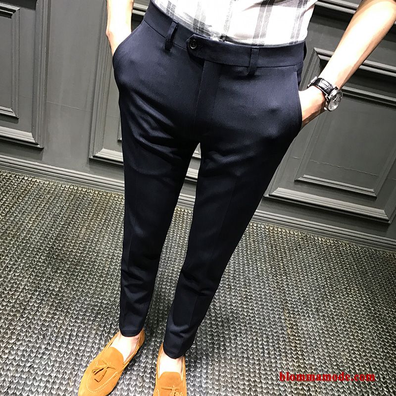 British Ny Mode Slim Fit Casual Trend Byxor Herr