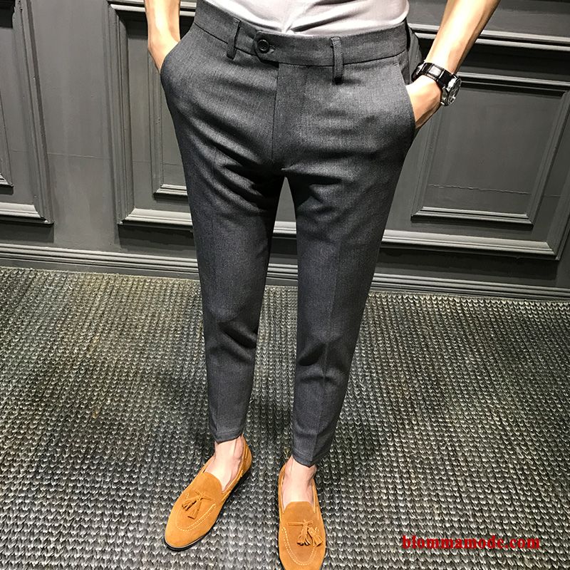 British Ny Mode Slim Fit Casual Trend Byxor Herr