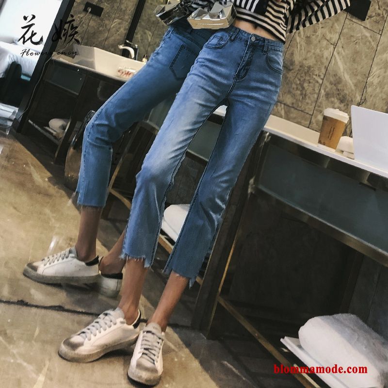 Byxor Student Tunn 2019 Ny Vit Super Jeans Dam Beige