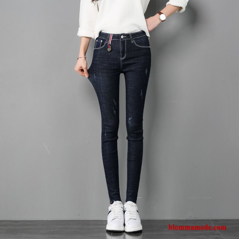 Byxor Tunn Jeans Trend Dam Slim Fit Ny Student