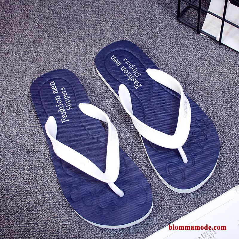 Casual Flip Flops Glidskydds Tofflor Gummi Herr Trend Sommar Röd