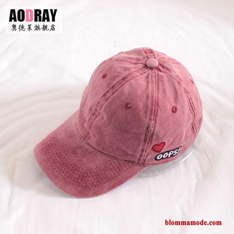 Dam Basebollkeps Älskar Vintage Solljus Hatt Sommar Retro Rosa