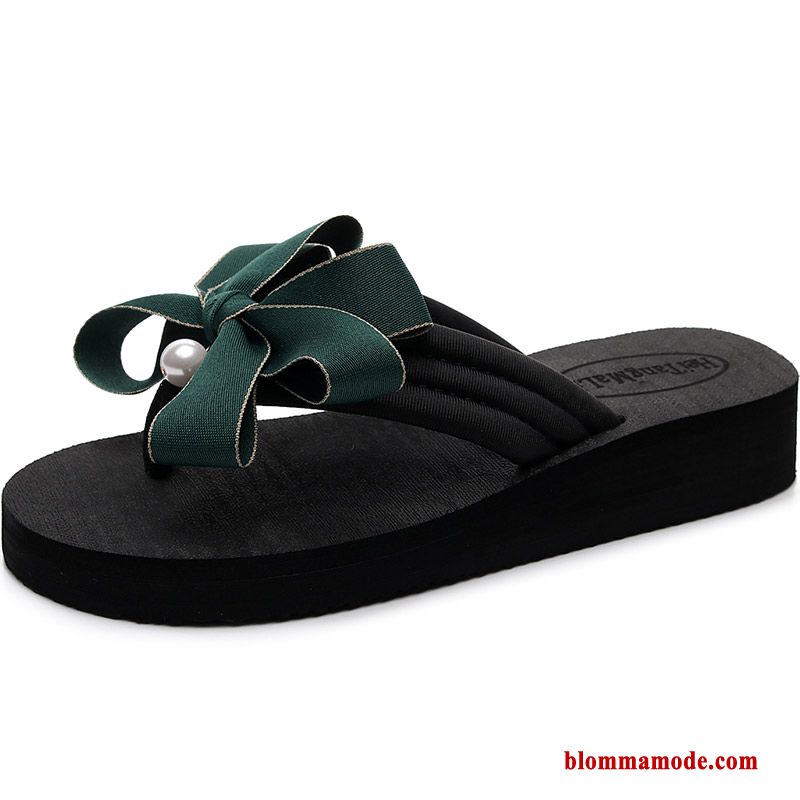 Dam Tofflor Enkel Flip Flops Sommar Stranden Mode Herr Blommor Blå