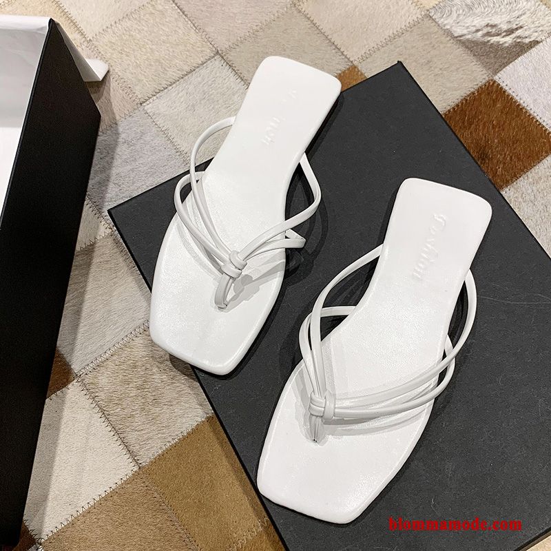 Dam Tofflor Platta Ytterkläder Tunn Enkel Trend Herr Sommar Flip Flops Gul