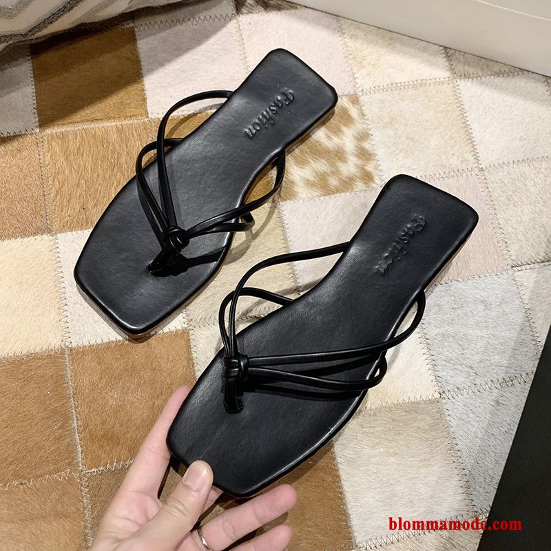 Dam Tofflor Platta Ytterkläder Tunn Enkel Trend Herr Sommar Flip Flops Gul