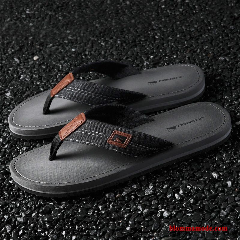 Flip Flops Glidskydds Anti Friktion Trend Tofflor Personlighet Herr Skor Svart