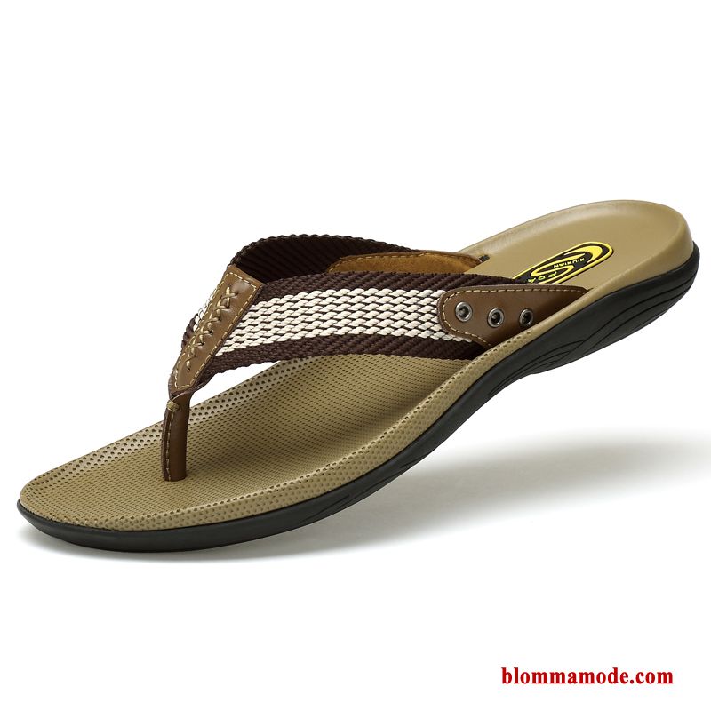 Flip Flops Mjuka 2019 Brun Tofflor Sommar Ytterkläder Herr