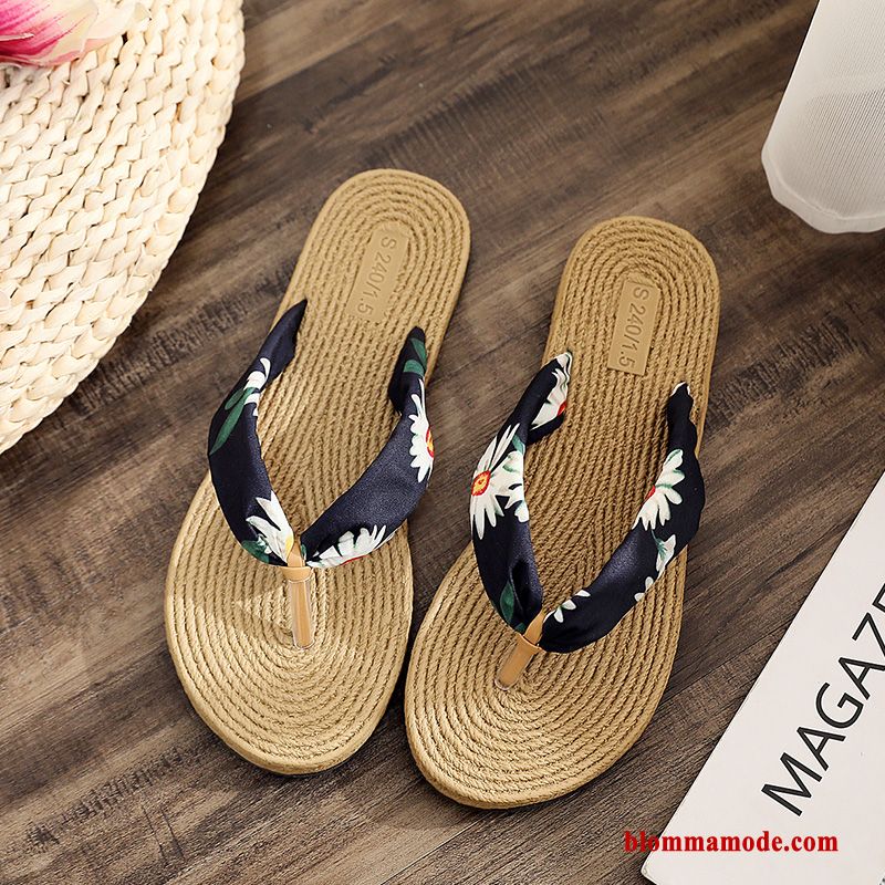 Glidskydds Skor Tofflor Stranden Sommar Herr Ytterkläder Flip Flops Dam Cyan