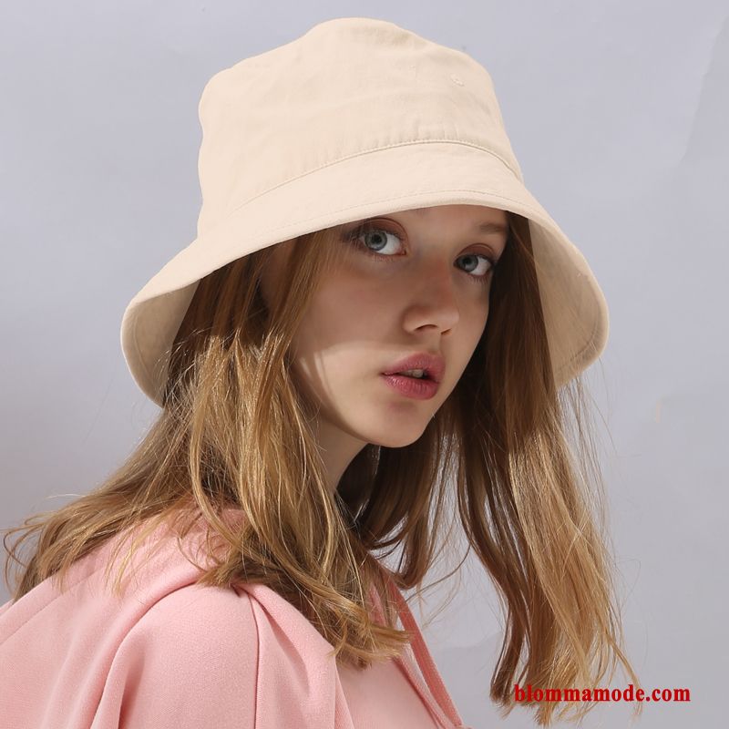 Hatt Höst Solljus Mode Fiskehatt Dam Solid Färg Nya Produkter Gul Beige