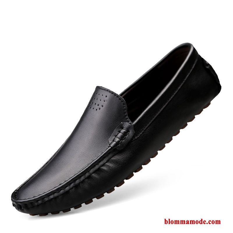 Herr Loafers Skor Casual Andningsbar Sommar Läderskor 2019 Trend Båtskor