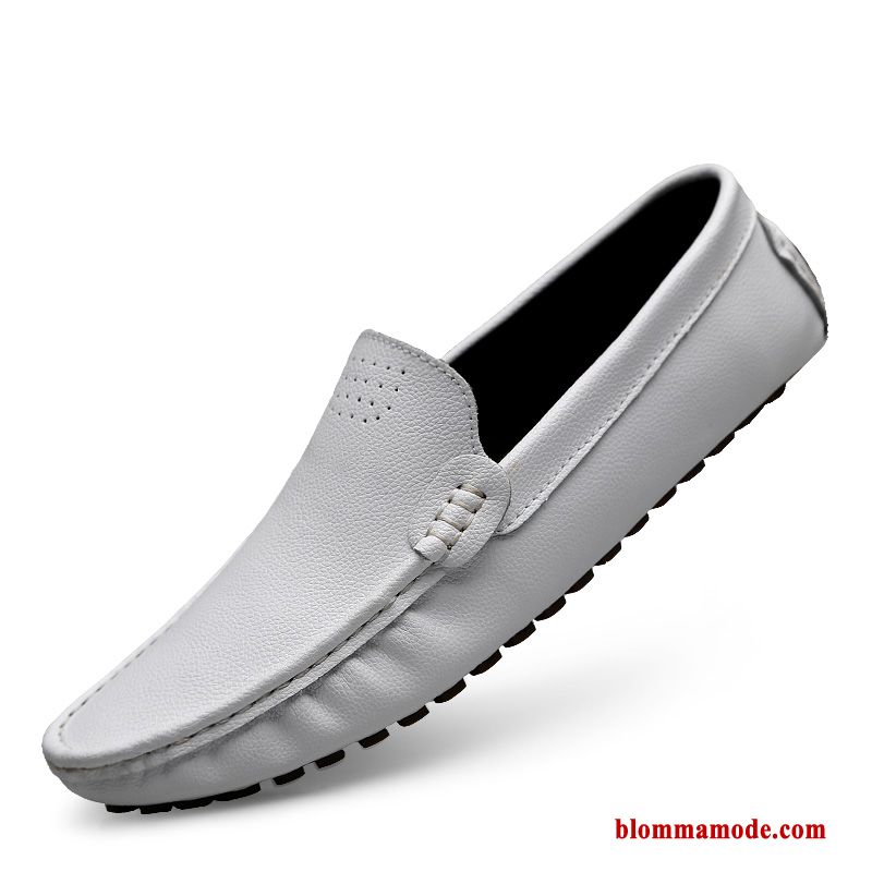 Herr Loafers Skor Casual Andningsbar Sommar Läderskor 2019 Trend Båtskor