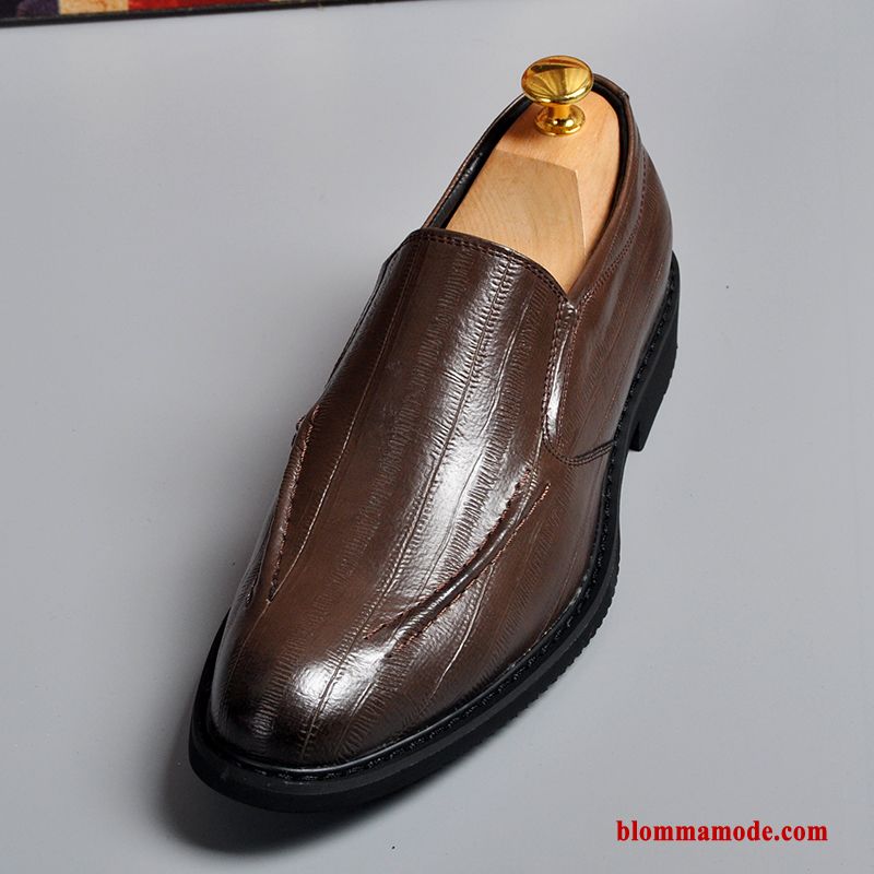 Herr Läderskor Skor Business Casual Klänning Trend Bröllopsskor Slip On Öka Höjden