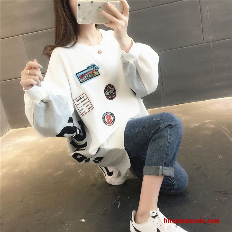 Huvtröja Dam Höst Toppar Trend Lösa Super Pullover Grå