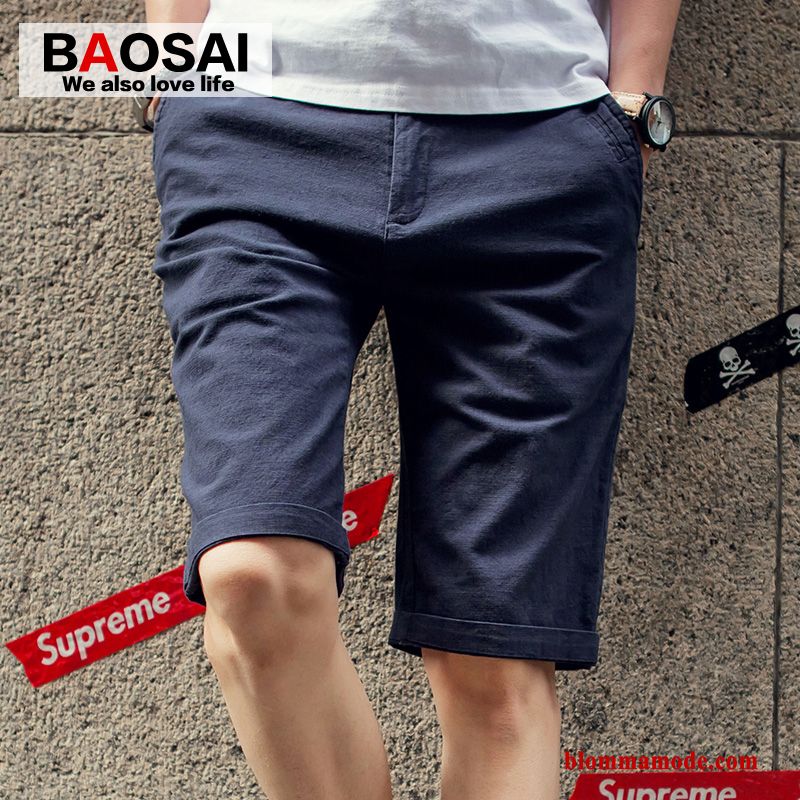 Kortbyxor Lösa Trend Herr Sommar Capri Byxor Shorts Grön Casual