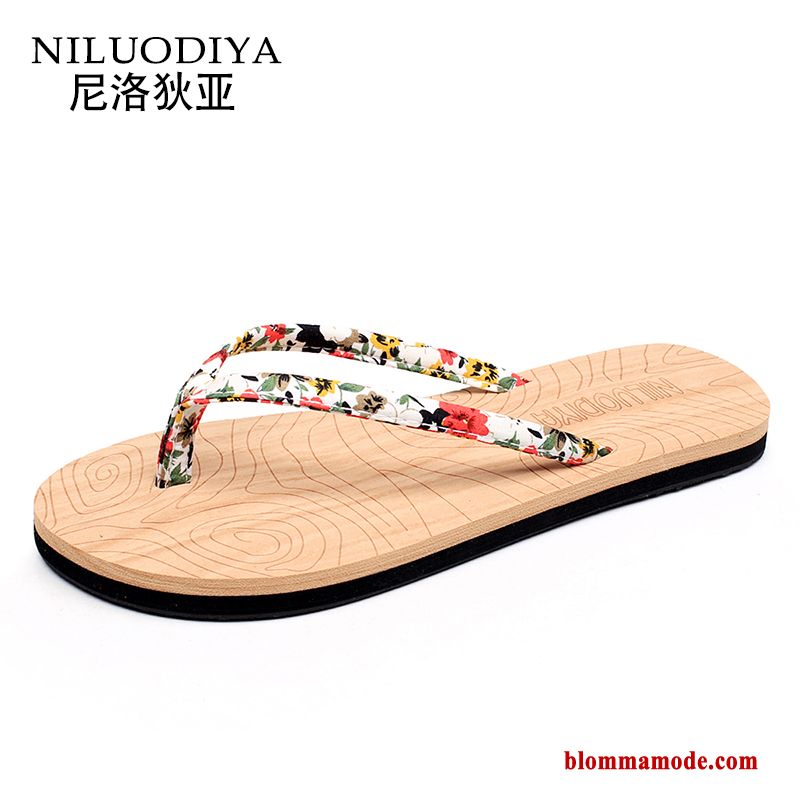 Kvinna Trend Flip Flops Tofflor Glidskydds Platta Sommar Stranden Dam