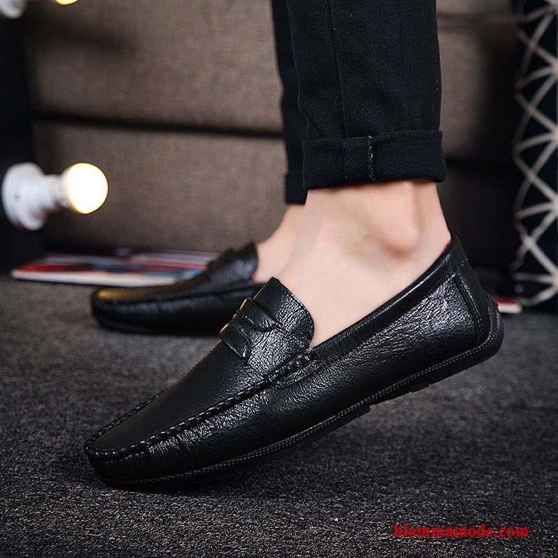 Loafers Båtskor Trend Herr Slip On Casual 2019 Köra Bil Höst Röd Svart