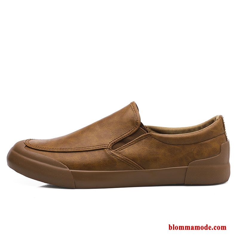 Loafers Casual Skateboard Skor Slip On Business Allt Matchar 2018 Herr Svart Grå