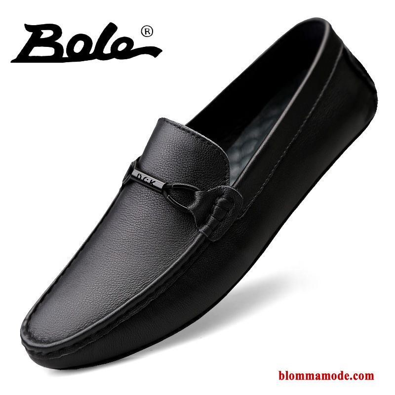 Loafers Casual Skor Loafer Varumärken Båtskor Mjuka Sommar Herr Vit