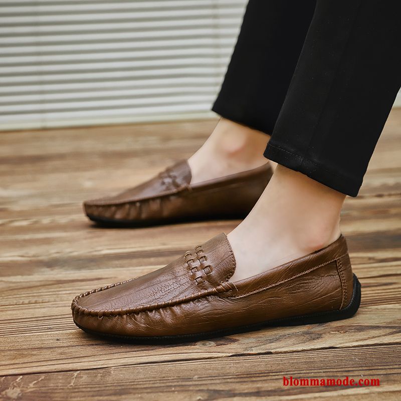 Loafers Höst Casual Slip On Skor 2018 Trend Herr Allt Matchar Svart