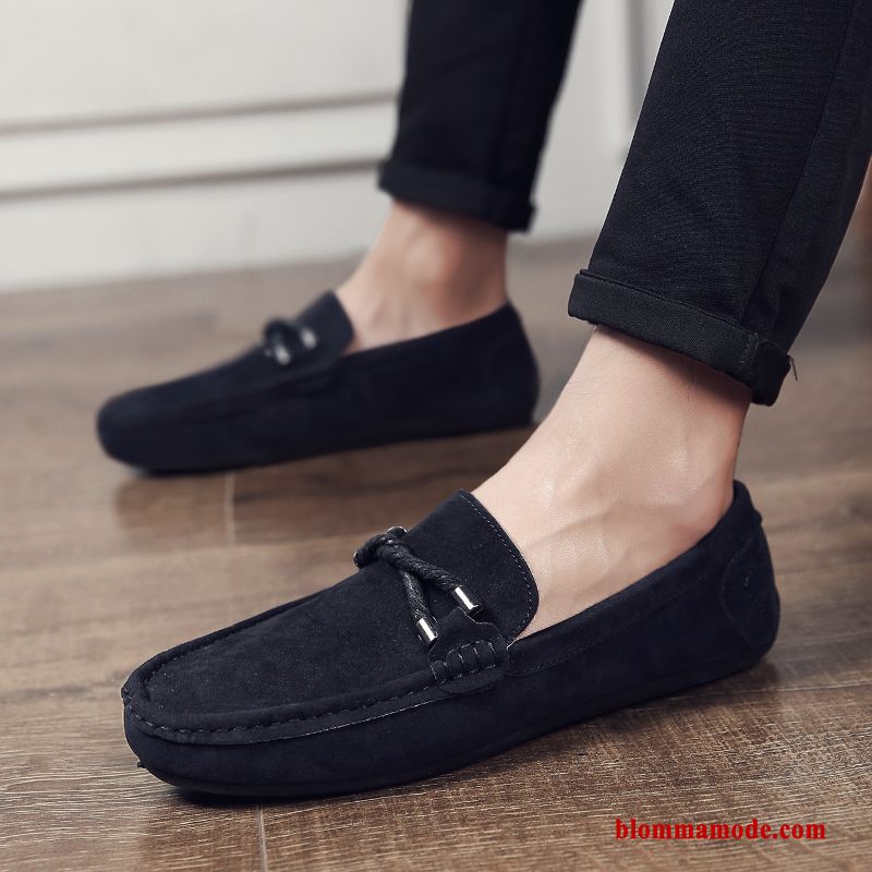 Loafers Loafer Casual Vår Trend Skor Slip On Herr Båtskor Röd